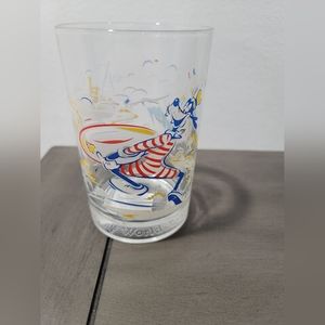 Walt Disney World 25th Anniversary Glass Goofy Blizzard Beach Typhoon Lagoon